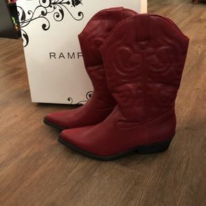 Never Worn, Red Rampage Boots